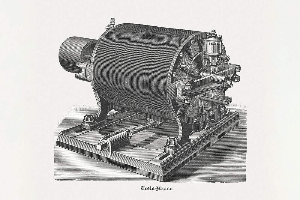 Tesla, Croquis d’une Turbine - Design Inspiration - 